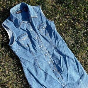 Denim Button Up Dress